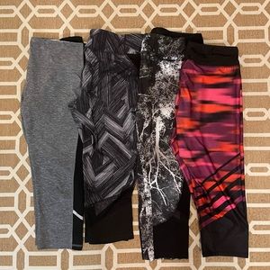 Capri legging workout pants large (4 pair)